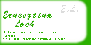 ernesztina loch business card
